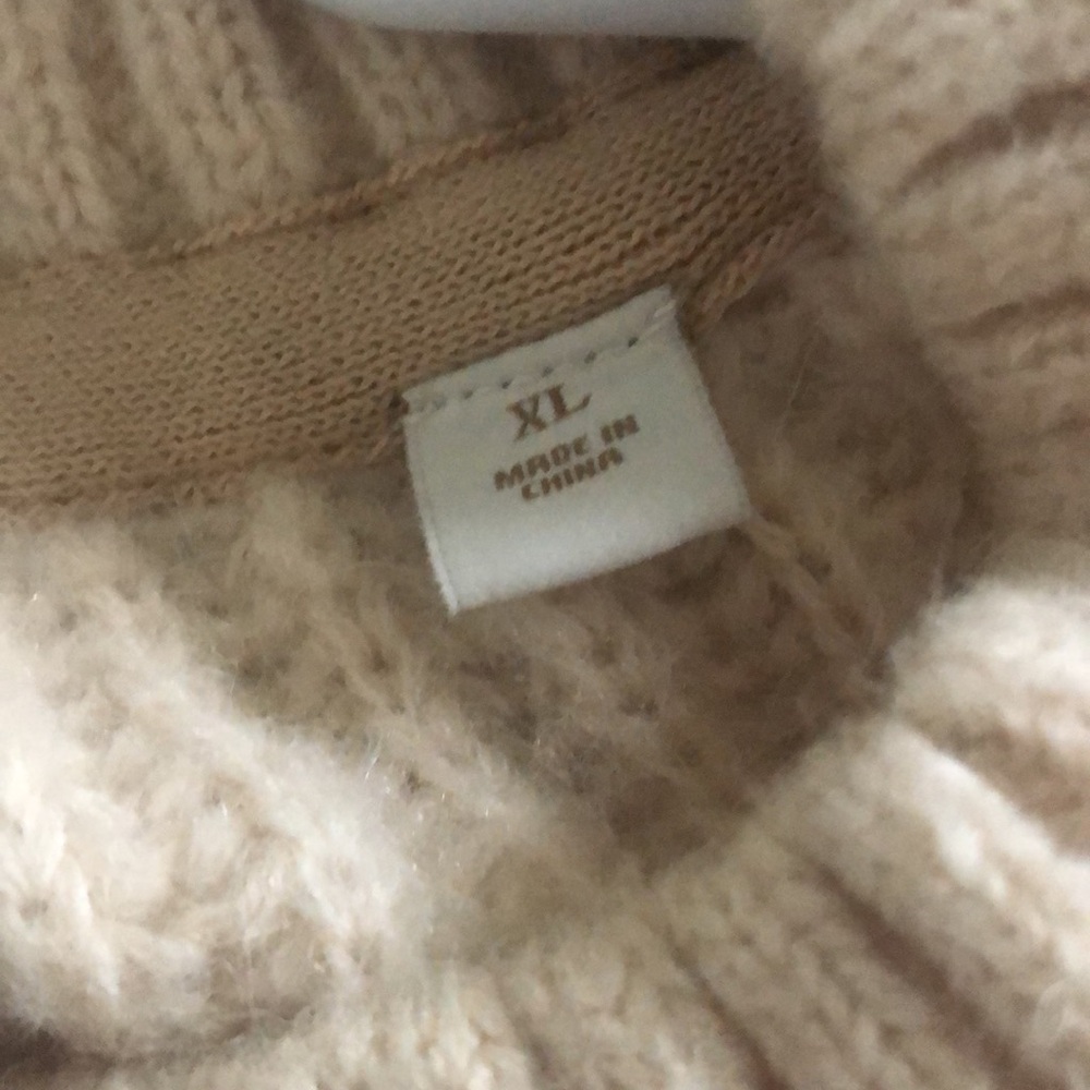 Scotch & Soda Puff Sleeve Ribbed Sweater Wool Alpaca Blend Long Sleeve XL - Picture 8 of 9
